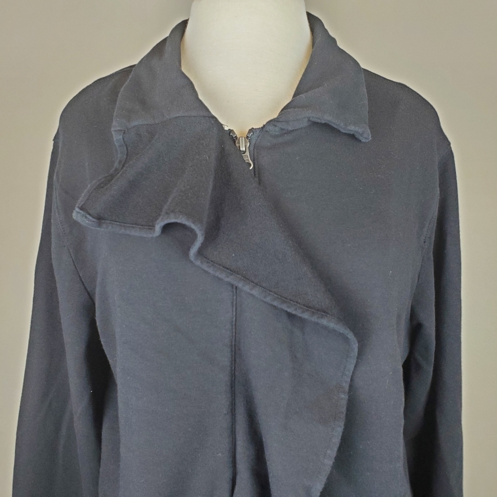 Coldwater Creek Full Zip Ruffle Top - Picture 5 of 6